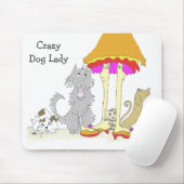 Tapis De Souris Montant à Madame folle Mousepad de chien de (Avec souris)
