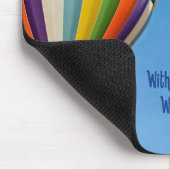 Tapis De Souris montgolfière avec citation de foi (Coin)