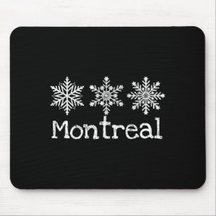 Tapis De Souris Montréal canada flocons de neige neige hiver ski s