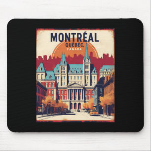 Tapis De Souris Montréal Québec Canada 1950 Vintage voyage Touris