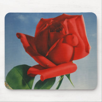 Tapis De Souris Montreux vintage Rose rouge Suisse Lac Léman