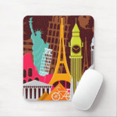 Tapis De Souris Monuments internationaux (Avec souris)