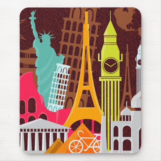 Tapis De Souris Monuments internationaux (Devant)