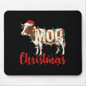 Tapis De Souris Moo Christmas Funny Cow Lovers Cattle Famer Farmin (Devant)