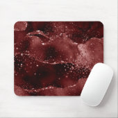 Tapis De Souris Moody Agate | Henné sang rouge grenat bijou ton (Avec souris)