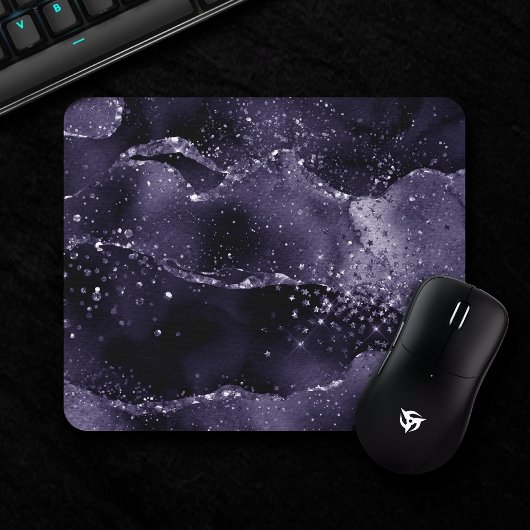 Tapis De Souris Moody Agate | Midnight Indigo Deep Purple Glam