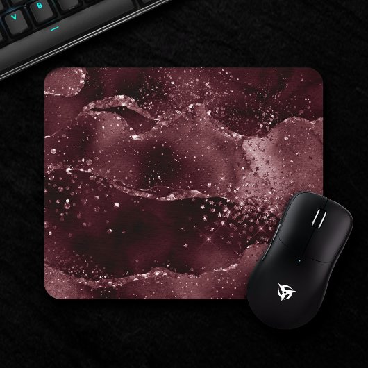 Tapis De Souris Moody Agate | Vin Bordeaux Sangria Merlot Maroon