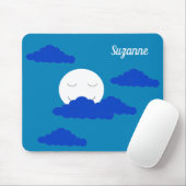 Tapis De Souris Moon at Early Dusk: Blue (Avec souris)