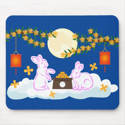 Tapis De Souris Moon Rabbit Mooncake Osmanthus (Devant)
