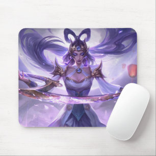 Tapis De Souris Moon Scorn Gaming Mousepad   Thème Night Warrior