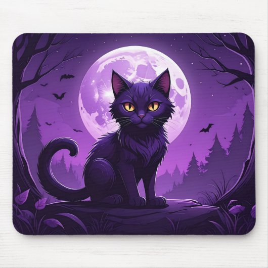 Tapis De Souris Moonlight Cat Mousepad (Devant)
