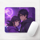 Tapis De Souris Moonlight Duo Anime Mousepad – Purple Night Editio (Avec souris)