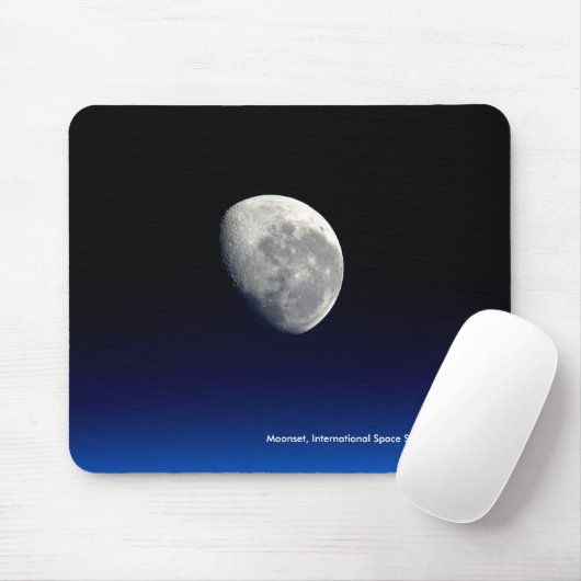 Tapis De Souris Moonset, Station spatiale internationale, 2016 (Avec souris)