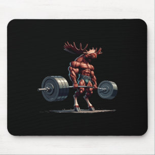 Tapis De Souris Moose DeadLevant Gymnase Humour Poids Fitness