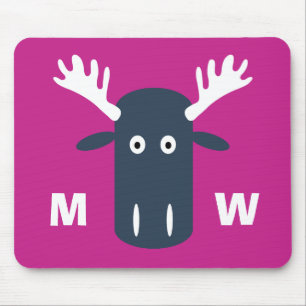 Tapis De Souris Moose Head Pop Art personnalisé monogramme mousepa