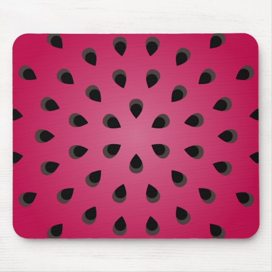 Tapis De Souris Morceau de pastèque rouge avec graines (Devant)