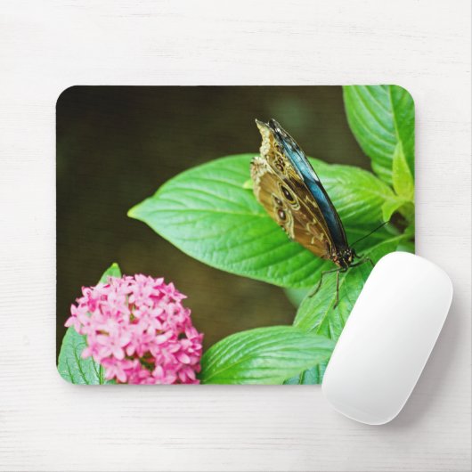 Tapis De Souris Morpho bleu 143 Mousepad (Avec souris)