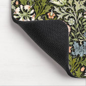 Tapis De Souris Morris BlackBackground 1896 Compton Floral Pattern (Coin)