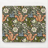 Tapis De Souris Morris BlackBackground 1896 Compton Floral Pattern (Devant)