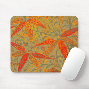 Tapis De Souris Morris & Co. motif Bamboo Godwin orange et sauge