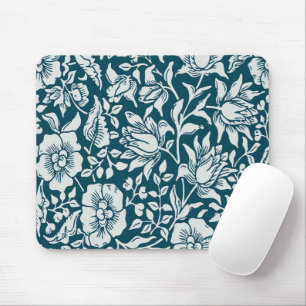 Tapis De Souris Morris Vintage bleu & blanc motif floral