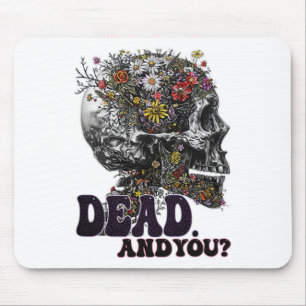 Tapis De Souris Mort Et Vous Crâne Tête Drôle Halloween Cos