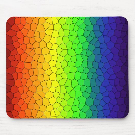 Tapis De Souris Mosaic Abstrait Rainbow Design (Devant)