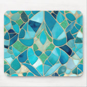Tapis De Souris Mosaïque Abstraite turquoise de style Art déco (Devant)