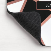 Tapis De Souris Mosaïque d'or rose (Coin)