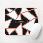 Tapis De Souris Mosaïque d'or rose (Avec souris)