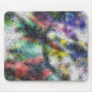 Tapis De Souris Mosaïque, éclats polies sur tachés couleur brille