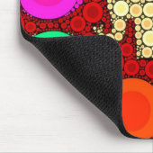 Tapis De Souris Mosaïque rouge géniale de cercles concentriques (Coin)