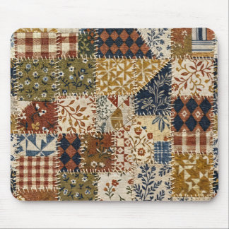 Tapis De Souris Mosaïque textile de style vintage.