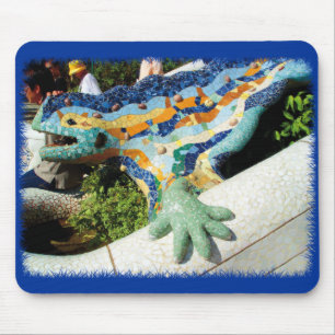 Tapis De Souris Mosaïques de lézard de Gaudi