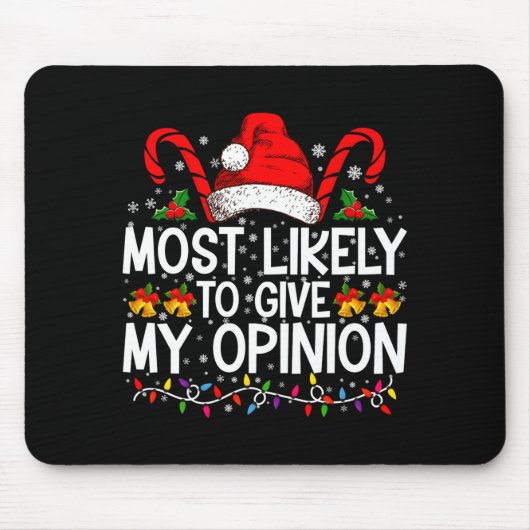 Tapis De Souris Most Likely To Give My Onion Funny Christmas  (Devant)