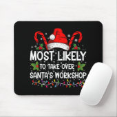 Tapis De Souris Most Likely To Take Over Santas Workshop Xmas (Avec souris)