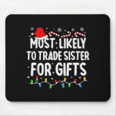 Tapis De Souris Most Likely To Trade Sister For Matching Christmas (Devant)