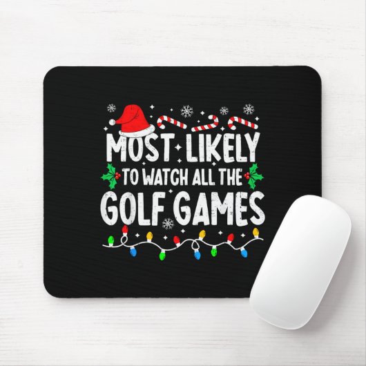 Tapis De Souris Most Likely To Watch All Golf Games Funny Matching (Avec souris)