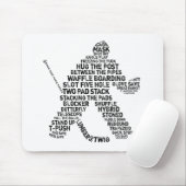 Tapis De Souris Mot d'art du hockey Netminder (Avec souris)