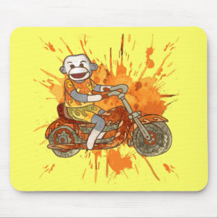 Tapis De Souris Motard Singe Chaussette