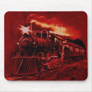 Tapis De Souris Moteur à vapeur magique Train victorien
