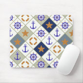 Tapis De Souris Motif 2 de thème de mer (Avec souris)