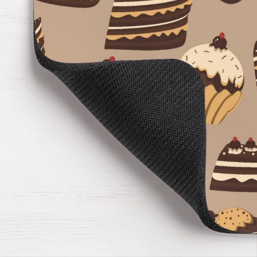 Tapis De Souris Motif 3 de chocolat et de pâtisseries (Coin)
