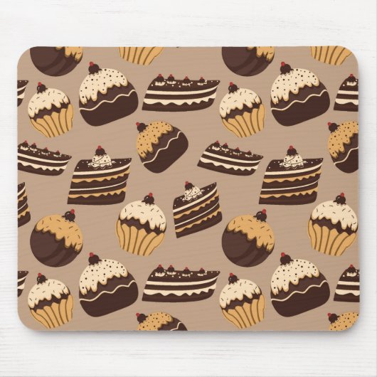 Tapis De Souris Motif 3 de chocolat et de pâtisseries (Devant)