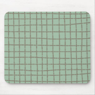 Tapis De Souris Motif à carreaux bleu et gris moderne et élégant