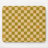 Tapis De Souris Motif à carreaux de fleurs - N° 02 (Devant)