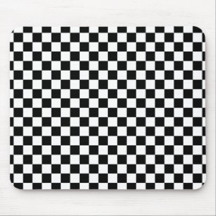 Tapis De Souris Motif à carreaux noir et blanc