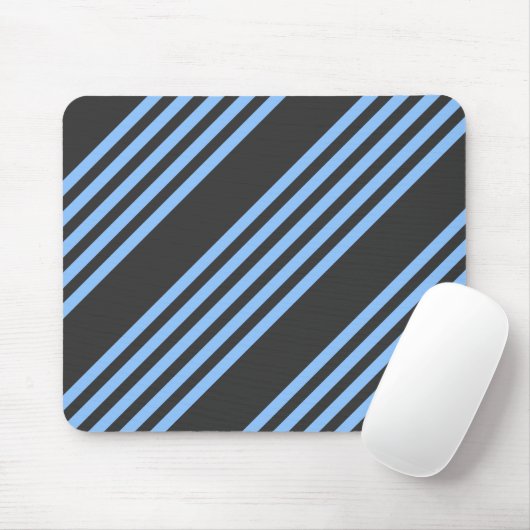 Tapis De Souris Motif à cinq bandes bleu et charbon (Avec souris)