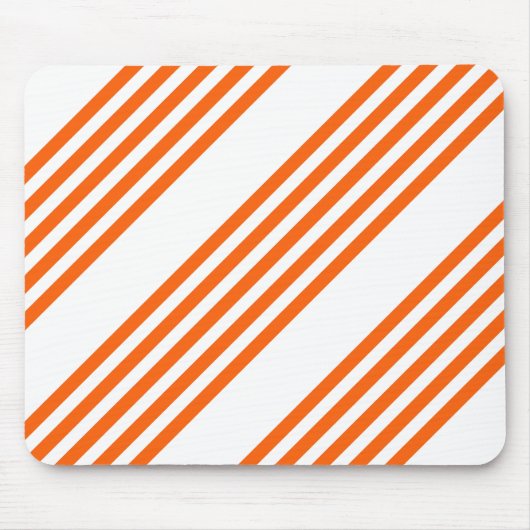 Tapis De Souris Motif à cinq bandes orange et blanc (Devant)