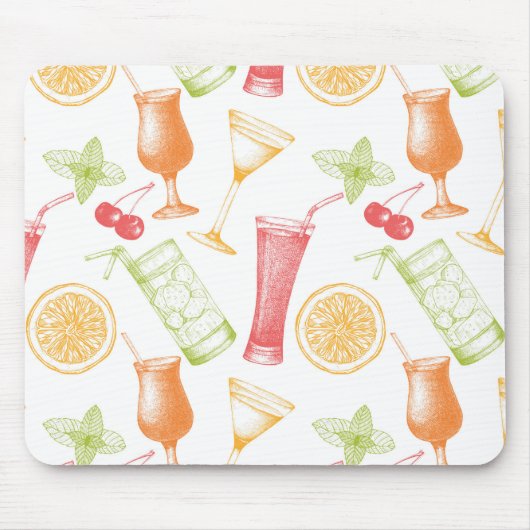 Tapis De Souris Motif à cocktails croisés (Devant)